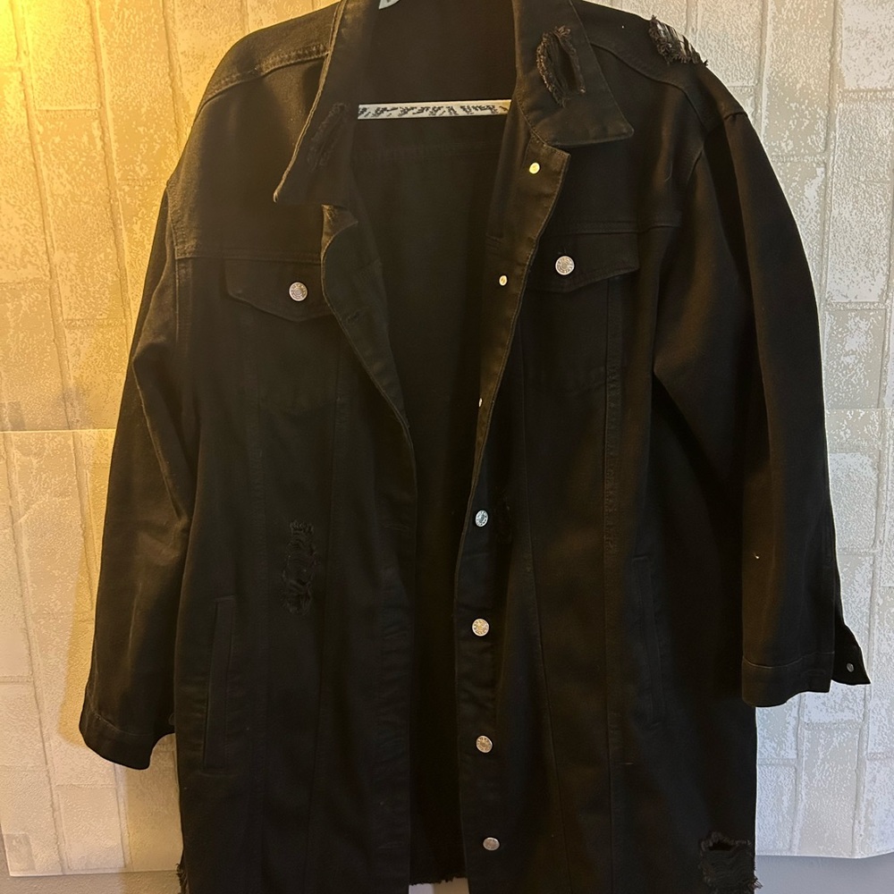 Women’s Black Distressed Jacket